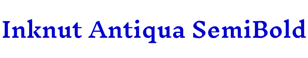 Inknut Antiqua SemiBold шрифт